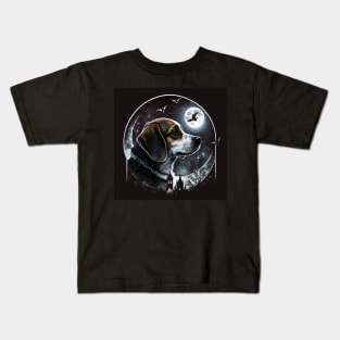 Dark Beauty Beagle Kids T-Shirt